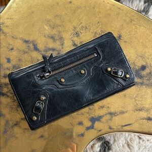 Balenciaga City Black Leather Wallet